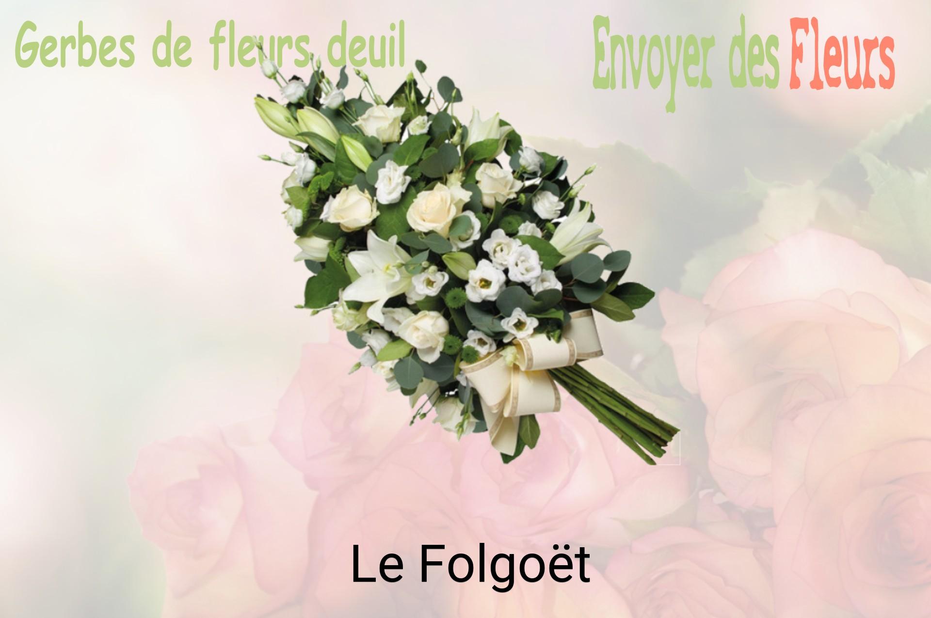 Gerbe de fleurs de deuil livrée à Le Folgoët